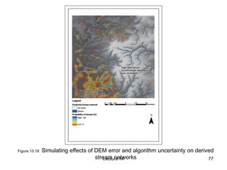 77
77
Figure 10.18 Simulating effects of DEM error and algorithm uncertainty on derived
stream networks
Lecture 14
 