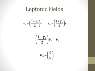 Leptonic Fields
 