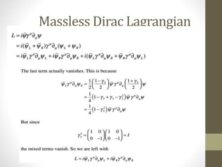 Massless Dirac Lagrangian
 