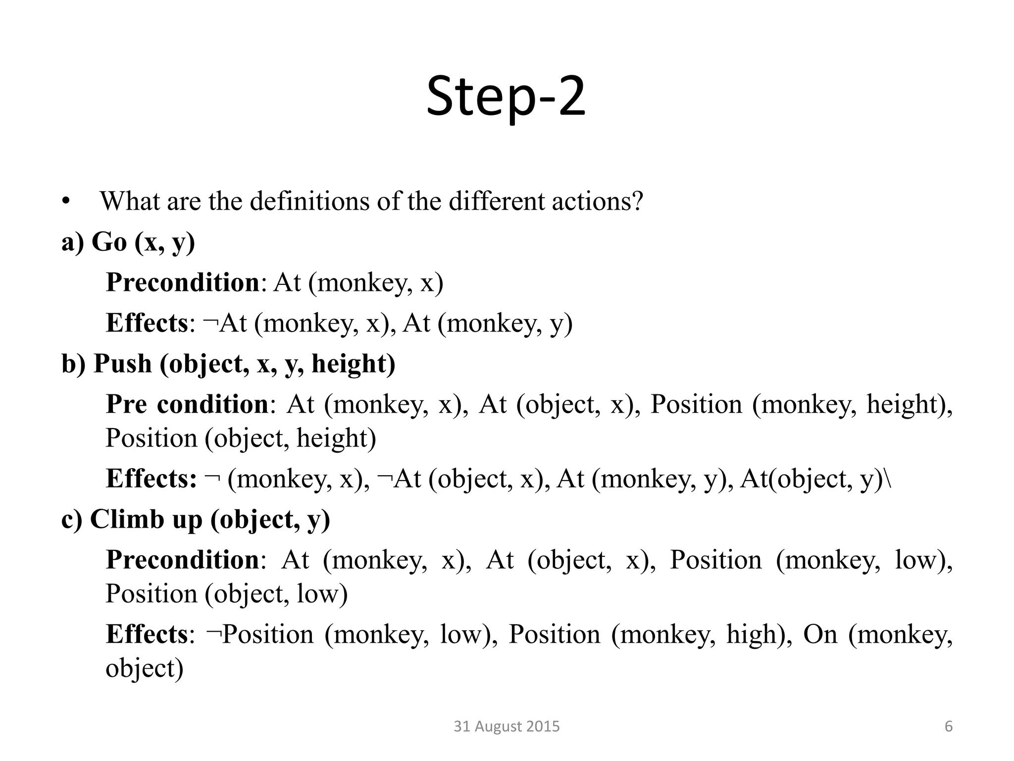 Lecture 15 monkey banana problem | PPTX