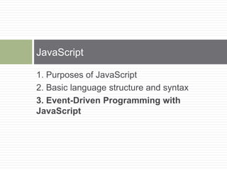 An Introduction to JavaScript | PPTX