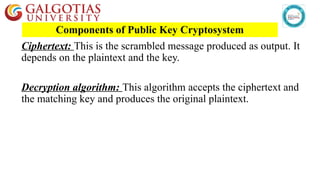 Cryptosystem Components Lecture-16 Principles of Public Key Cryptosystems.pptx