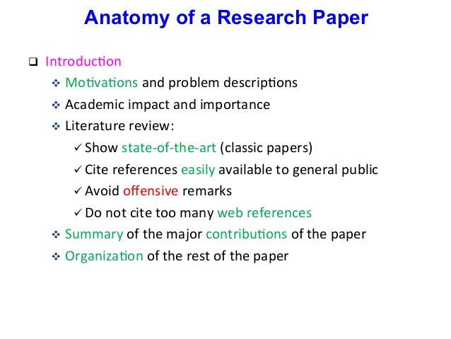 anatomy research paper topics