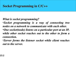 LECTURE-17(Socket Programming) Detailed. | PPT