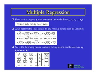 Linear Regression One Variable Solved Problem Matrix Method Lecture.3.regression.all