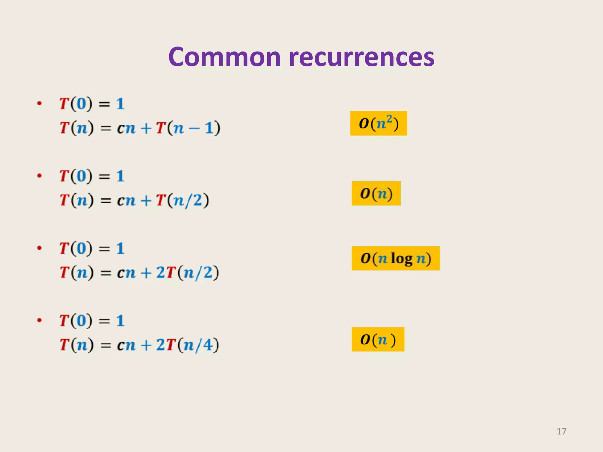 Common recurrences

17

 
