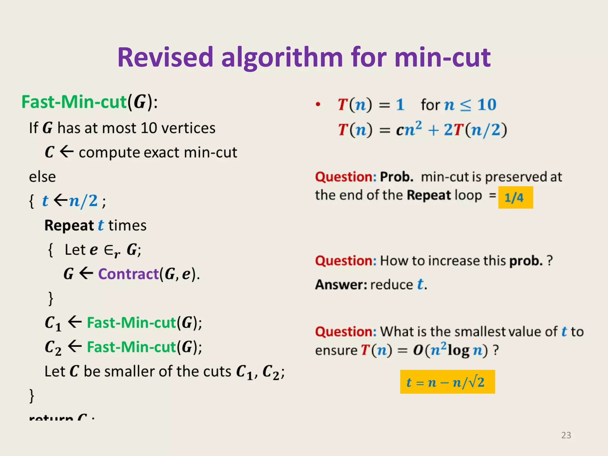 Revised algorithm for min-cut

23

 