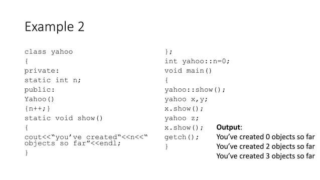 [OOP - Lec 19] Static Member Functions | PPTX
