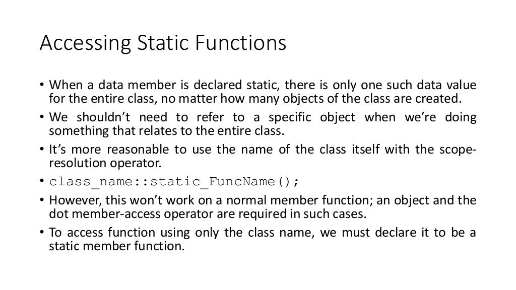 [OOP - Lec 19] Static Member Functions