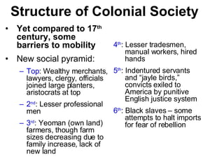 Lecture 1 Colonial Society On The Eve Of Revolution | PPT