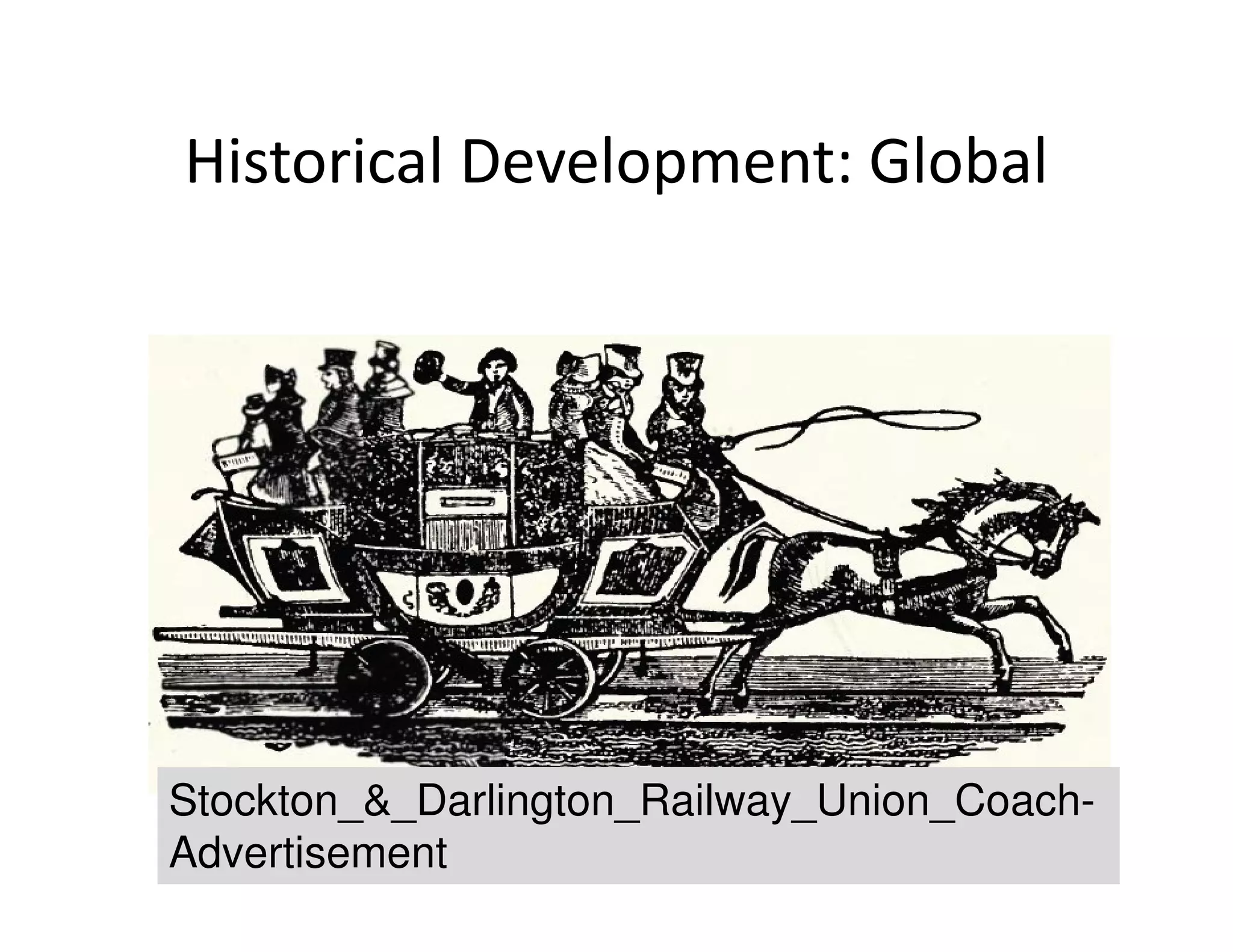 Historical Development: Global 
Stockton__Darlington_Railway_Union_Coach- 
Advertisement 
27 
 