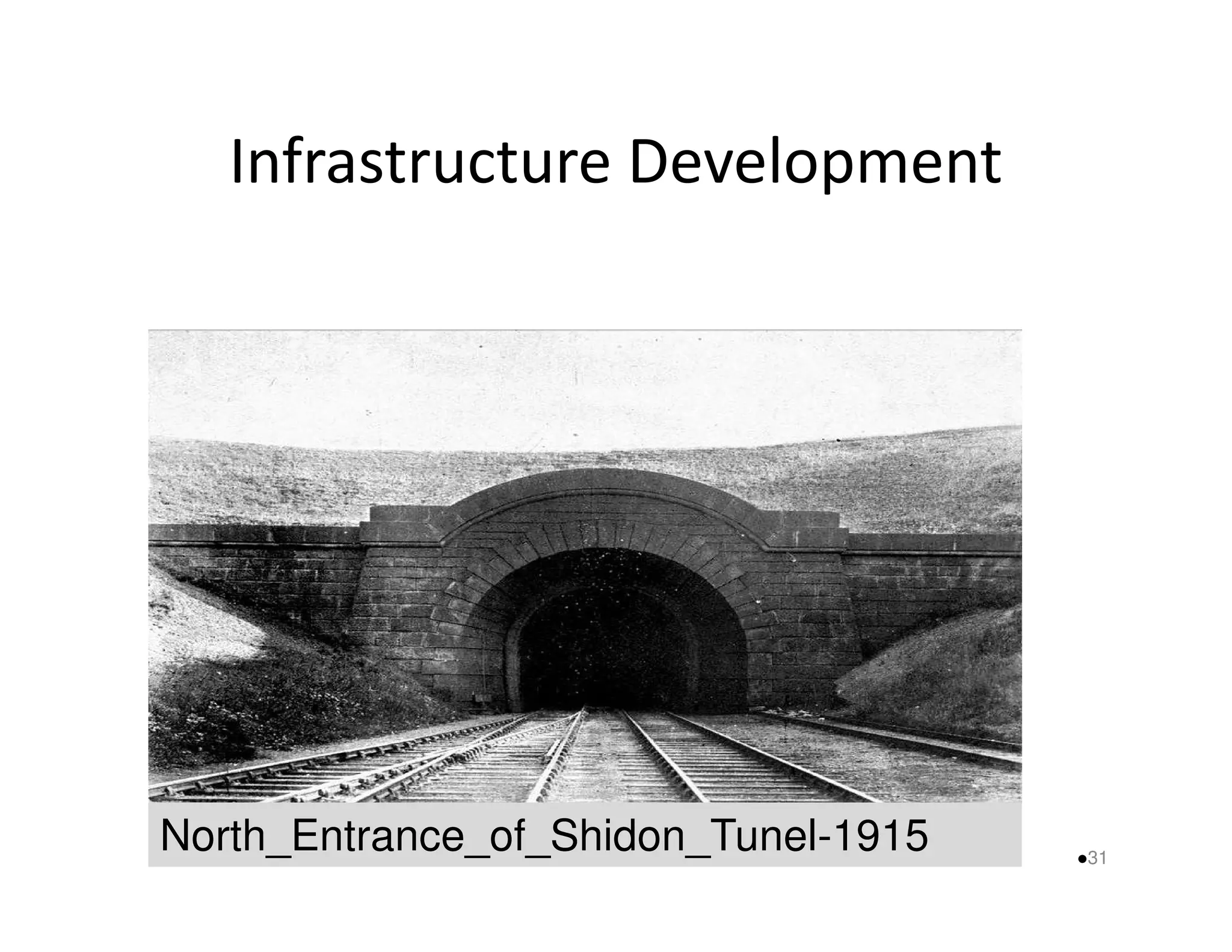 Infrastructure Development 
31 North_Entrance_of_Shidon_Tunel-1915 
 