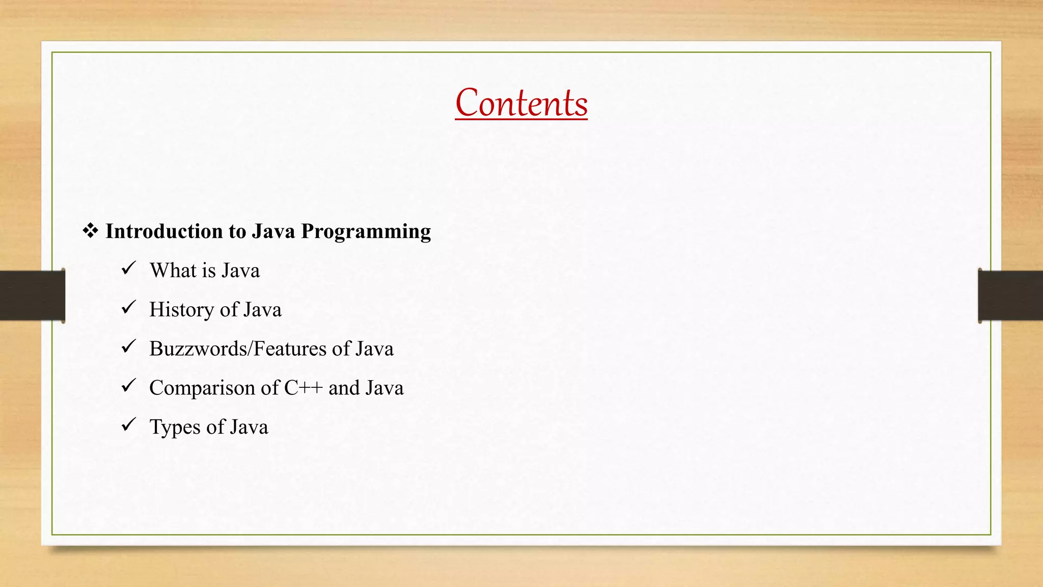 Lecture - 1 introduction to java | PPTX