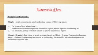 Lecture - 1 introduction to java | PPTX