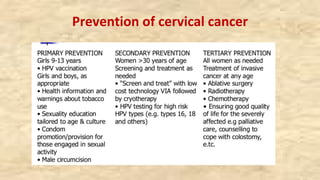 Prevention of cervical cancer
 