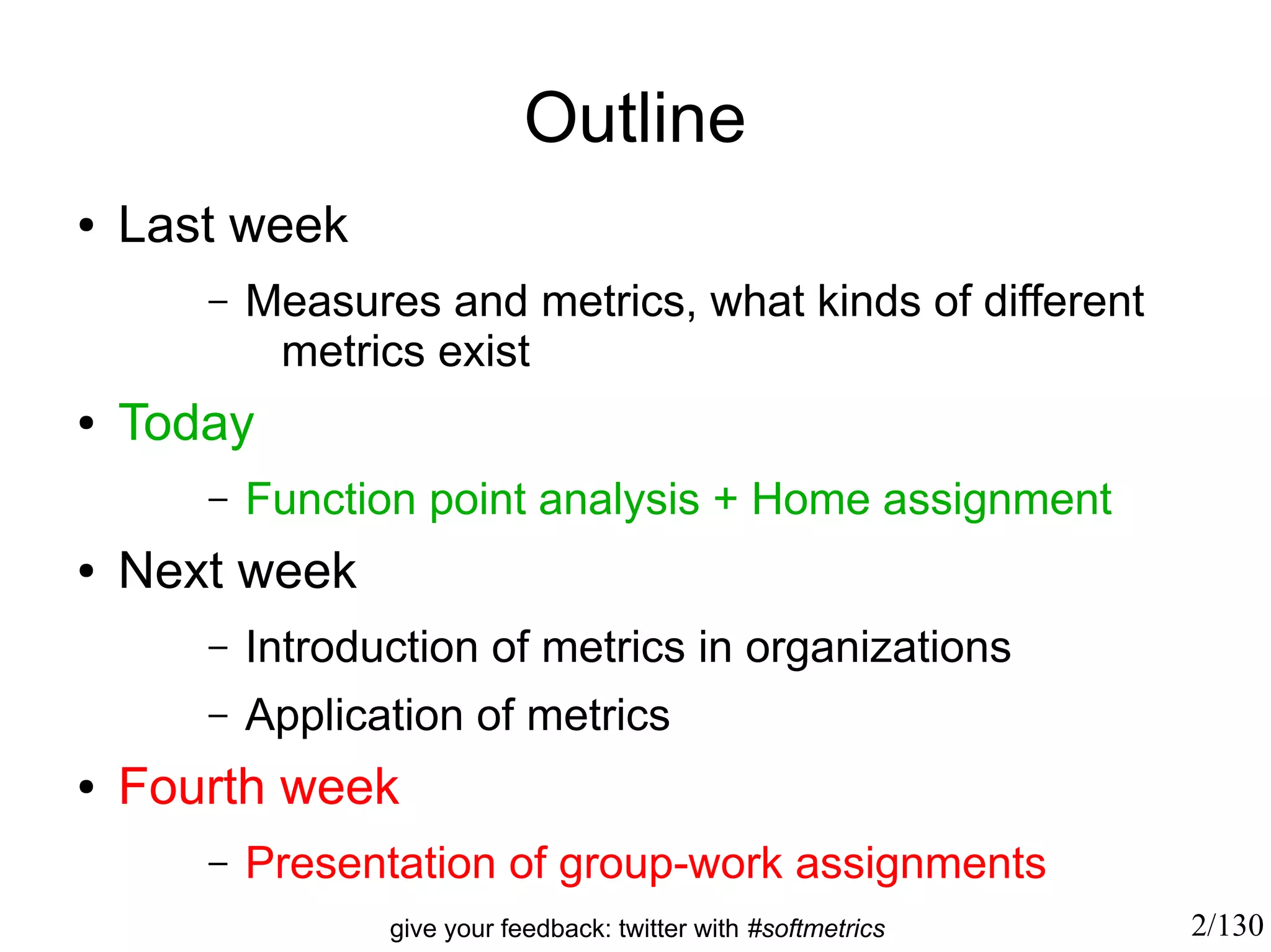 Software Measurement: Lecture 2. Function Point Analysis | PDF