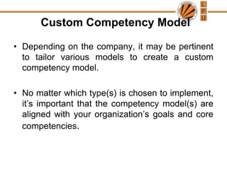 Modularized Competency Model Competency Model Development | PPTX