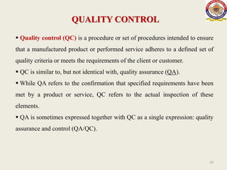 Lecture 2 (quality methodology and quality control) | PPTX