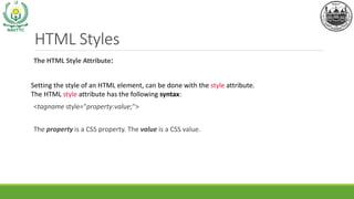 HTML Basics, Tags and Elements, the properties of elements | PDF