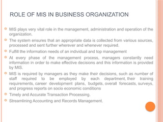 Comprehensive Overview of MIS Role and Management Levels in Business ...