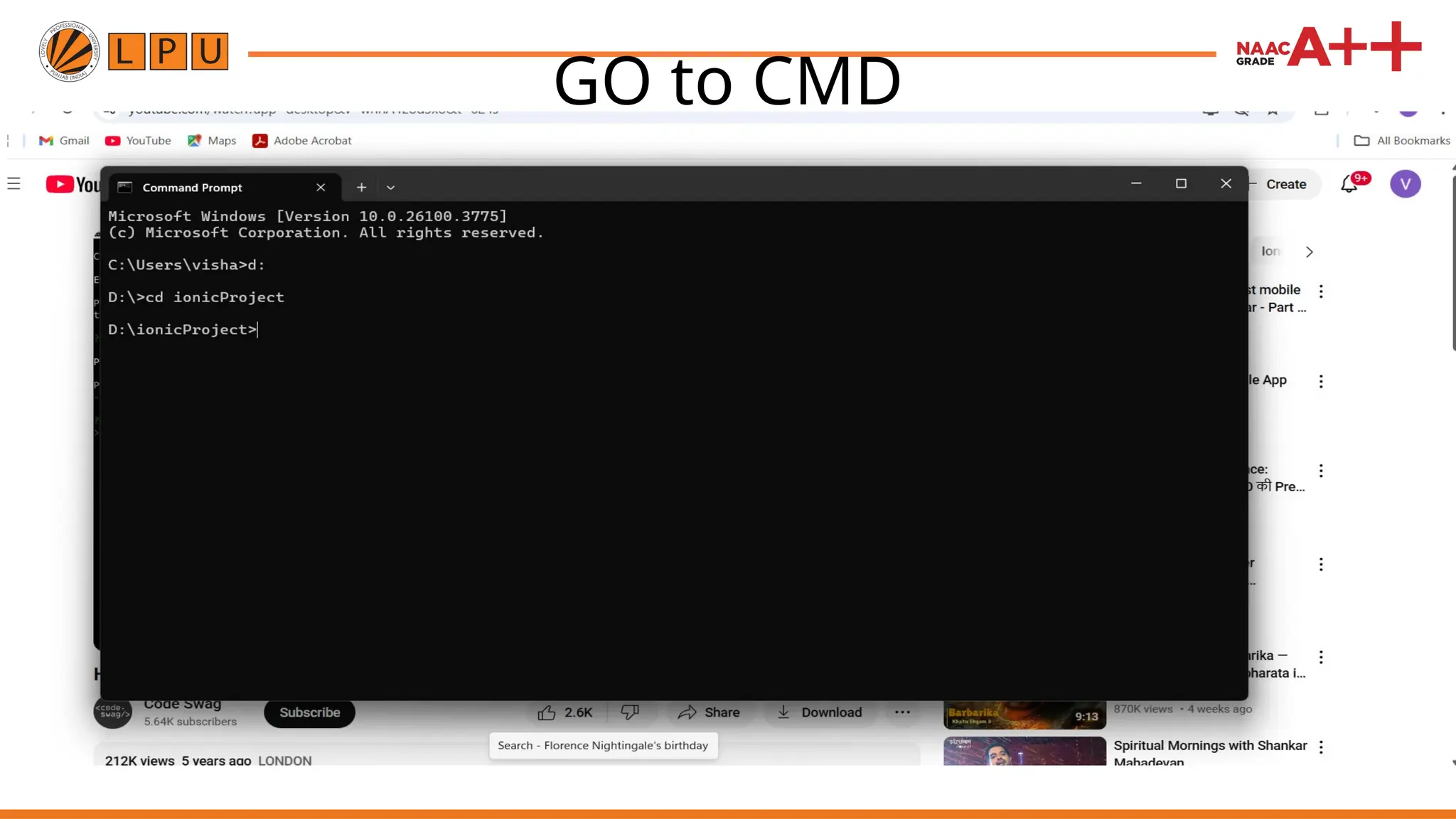 GO to CMD 
