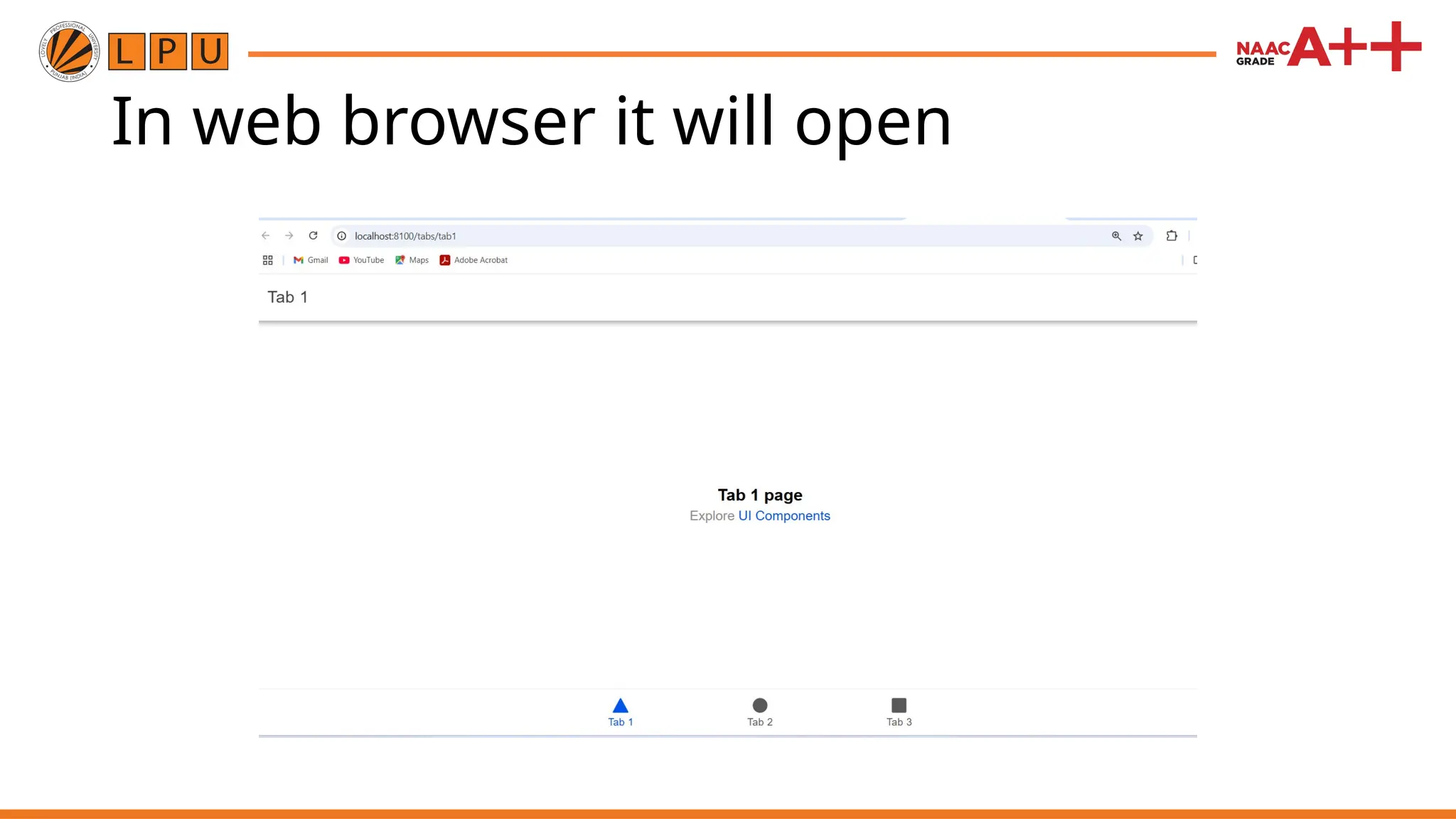In web browser it will open 
