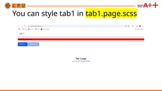 You can style tab1 in tab1.page.scss
 