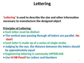Letters In Engineering Fundamentals of Engineering Graphics and Drawing Techniques | PPSX