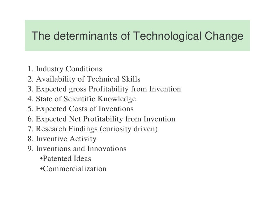 Lecture 2 Sources of technological change