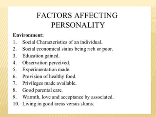 personality- Meaning, definition, types, importance