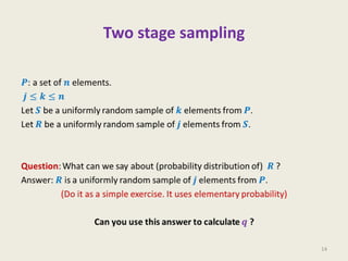 Two stage sampling

14

 