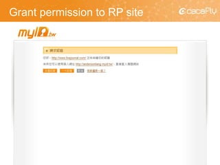 Grant permission to RP site
22
 