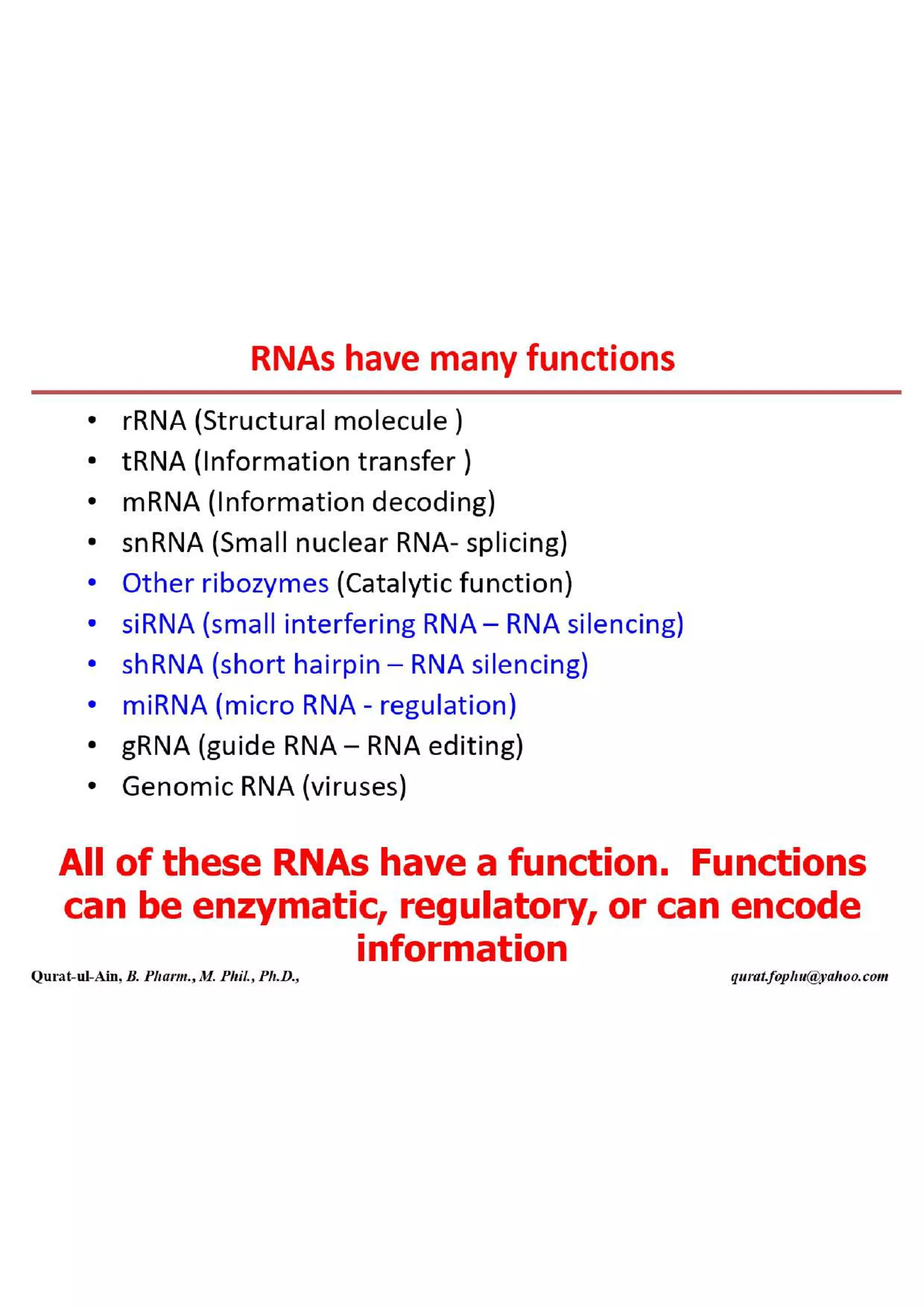 Lecture.2.part.1 Structure and Function of Nucleic Acid
