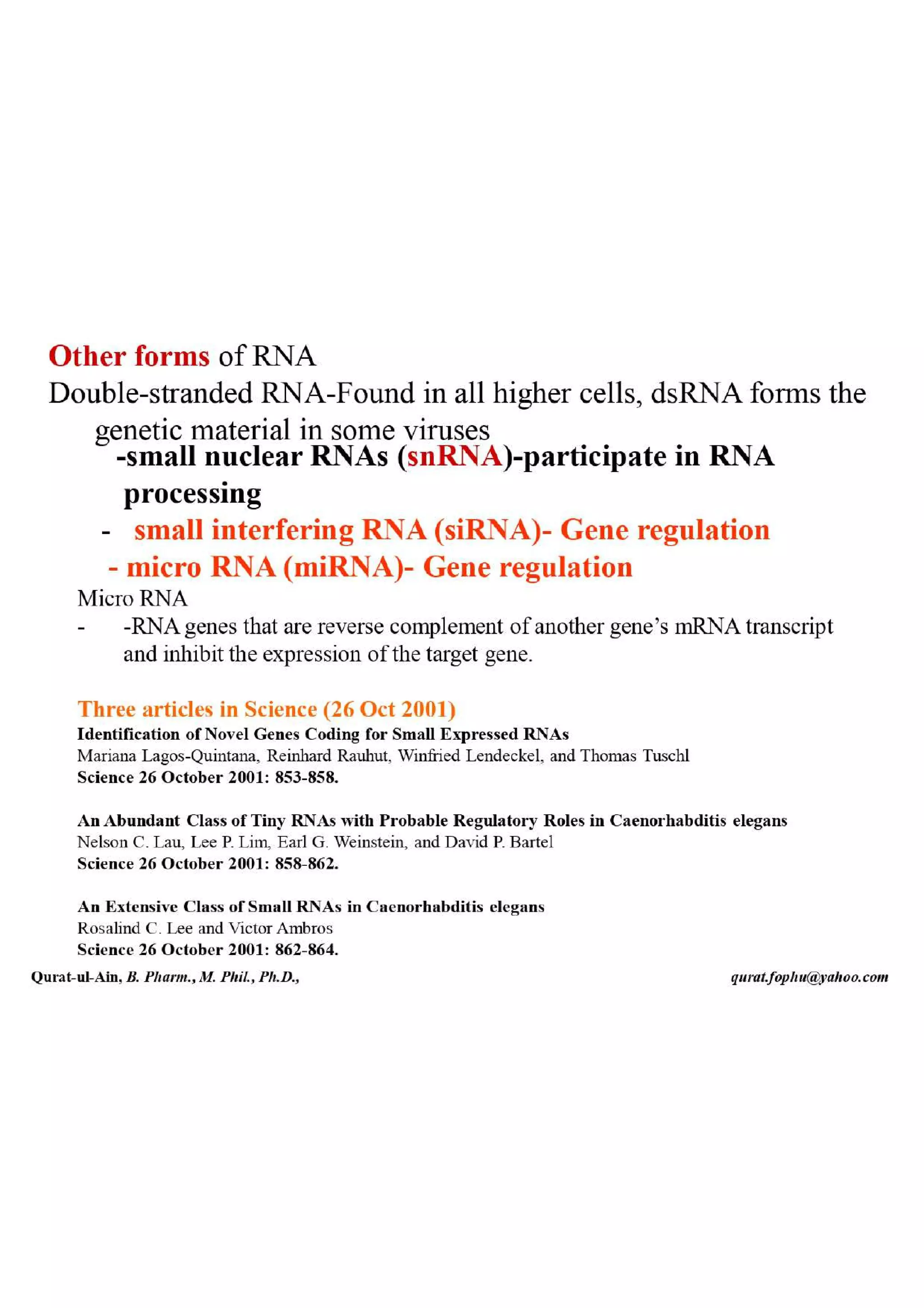 Lecture.2.part.1 Structure and Function of Nucleic Acid