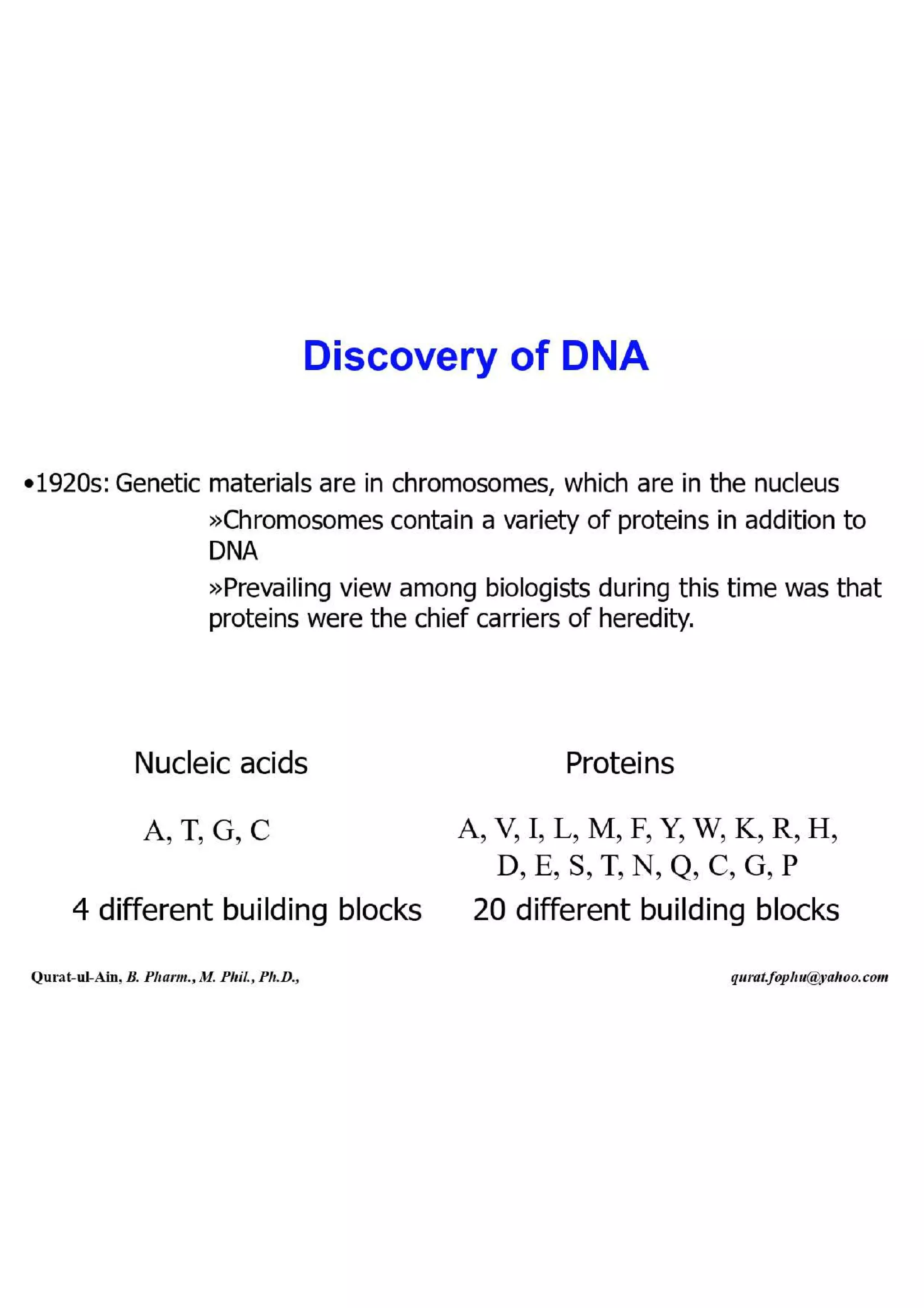 Lecture.2.part.1 Structure and Function of Nucleic Acid