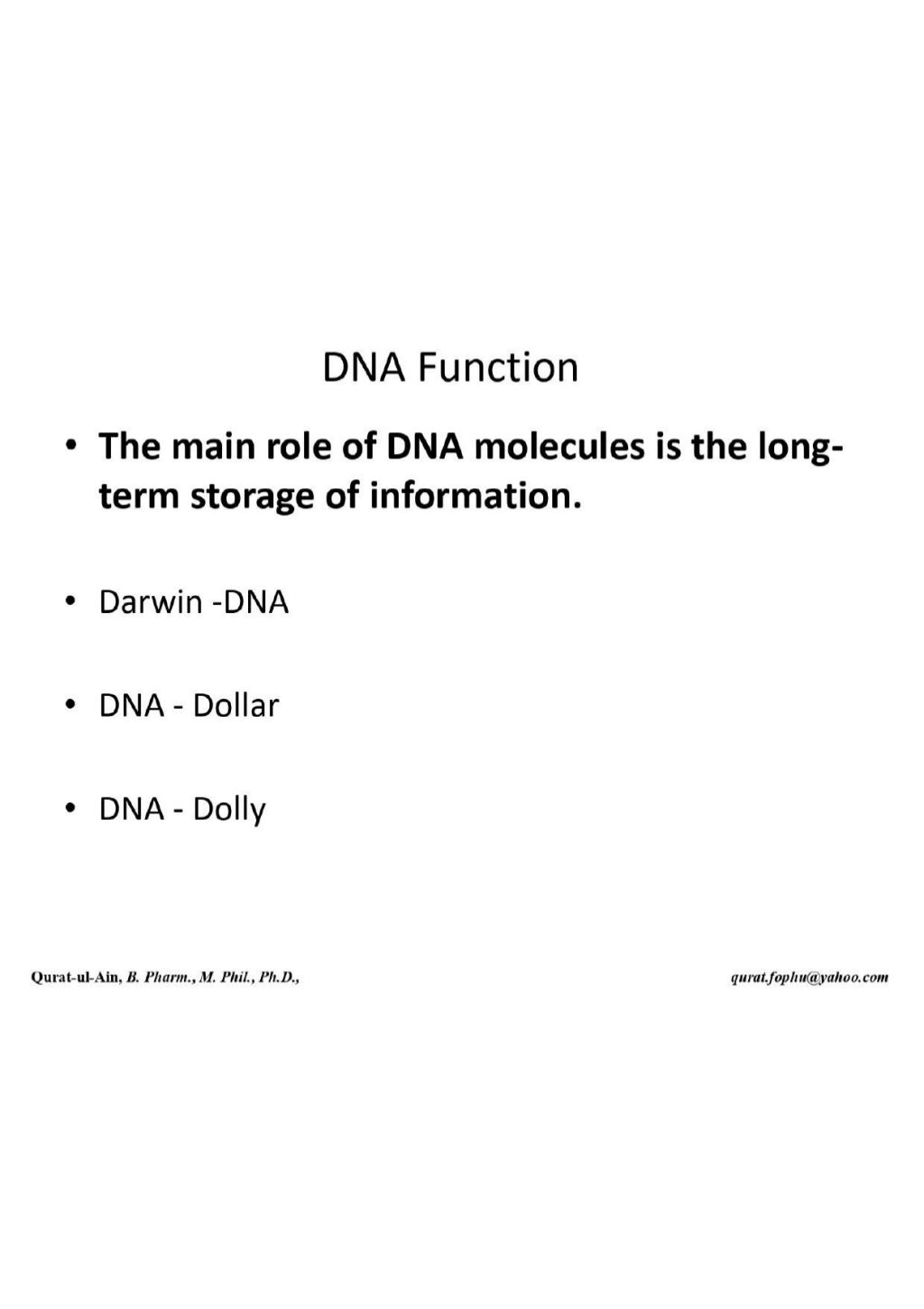 Lecture.2.part.1 Structure and Function of Nucleic Acid