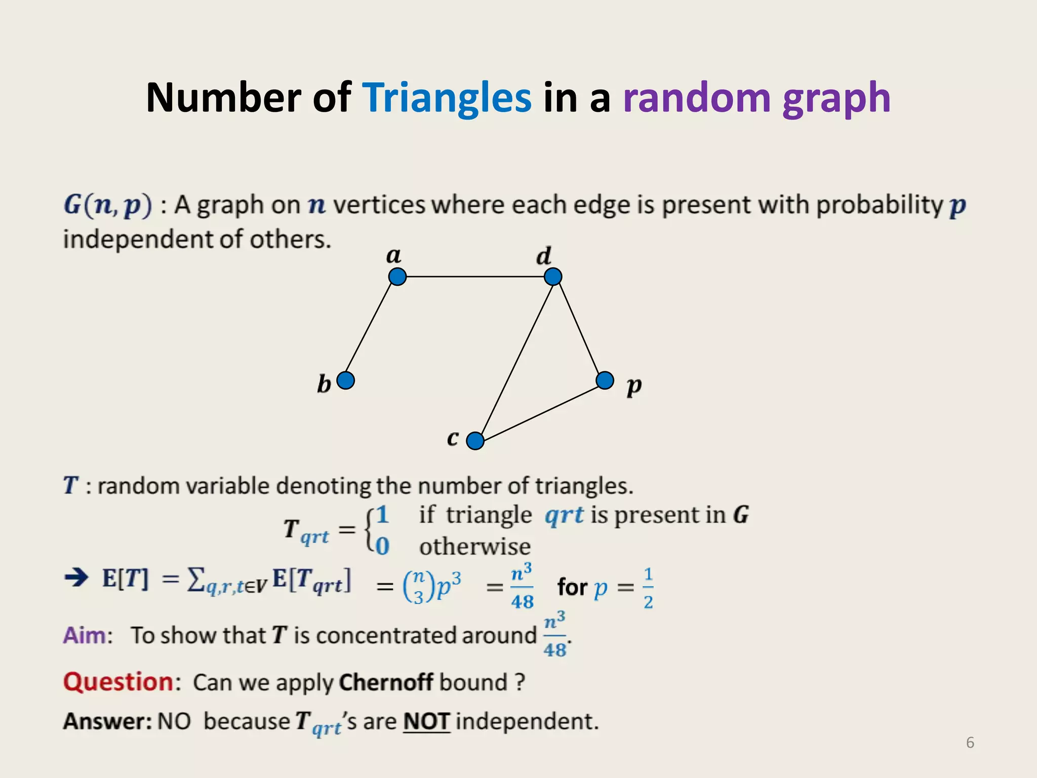 Number of Triangles in a random graph

6

 