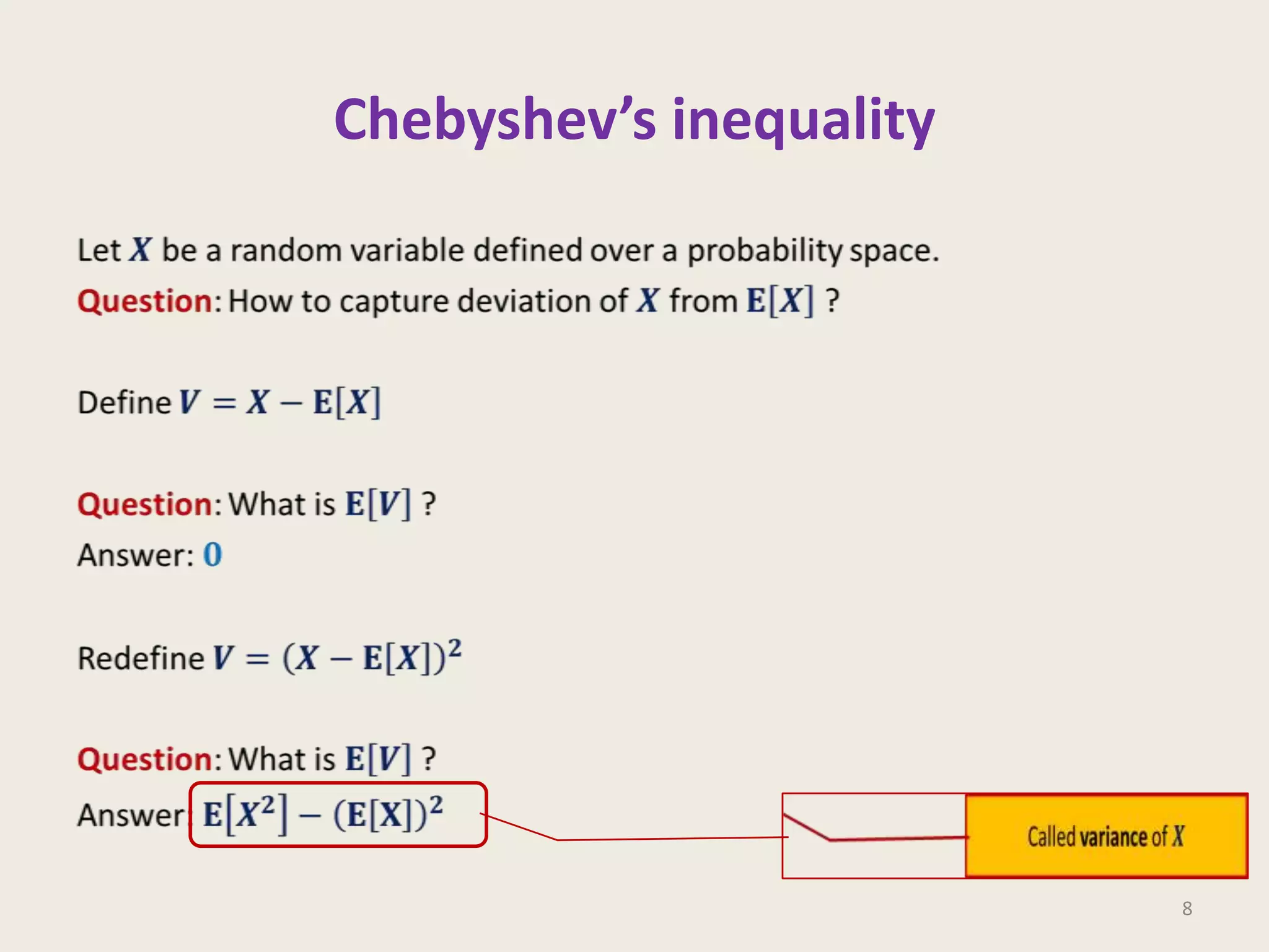 Chebyshev’s inequality

8

 