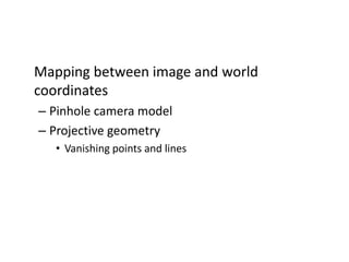 Lecture 2&3 Computer vision image formation ,filters&edge detection | PDF
