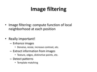 Lecture 2&3 Computer vision image formation ,filters&edge detection | PDF