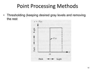 Image Thresholding Using Point Processing Lecture 2&3 Computer vision image formation ,filters&edge detection | PDF