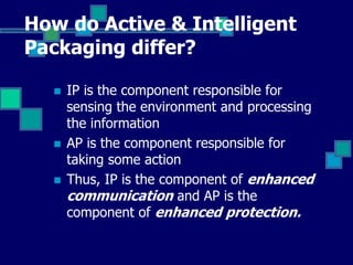 Lecture 2 active & intelligent packaging by dr. pragya mishra fpm ddu ...