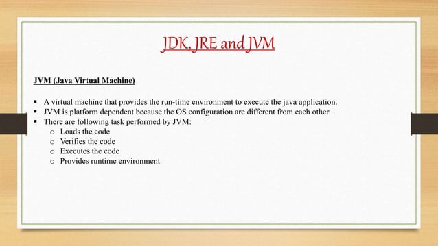 Lecture - 2 Environment setup & JDK, JRE, JVM | PPTX