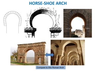 Compare to this Roman Arch
HORSE-SHOE ARCH
 