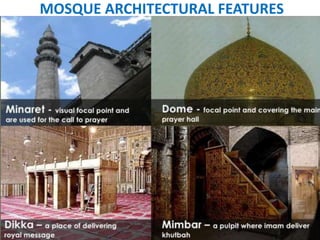 MOSQUE ARCHITECTURAL FEATURES
 