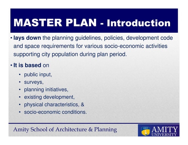 Master plan and land use | PDF