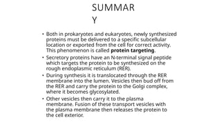Comprehensive Overview of Protein Targeting Mechanisms in Cells | PPTX