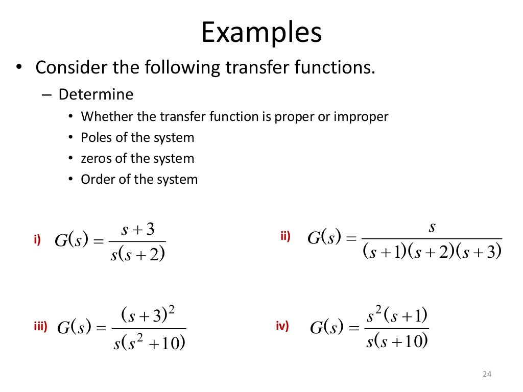 Lecture 2 transferfunction
