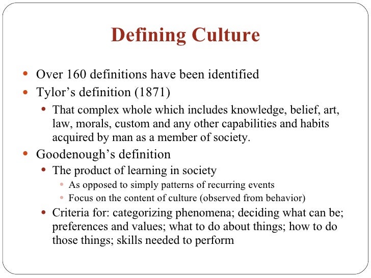 Lecture 2 What Is Culture