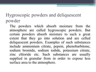 Pharmaceutical powders classification etc | PDF